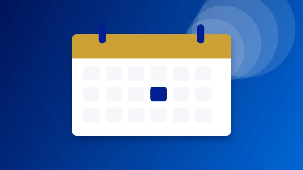 Ilustración de un calendario de eventos
